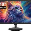 19 Inch Computer Monitor 1440x900 LCD Screen HDMI VGA AV USB BNC for Laptop PC Xbox PS5/PS4 Built-in Speaker Gaming Monitor