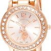 U.S. Polo Assn. Women's Quartz Watch, Analog Display and Gold Plated Strap USC40330