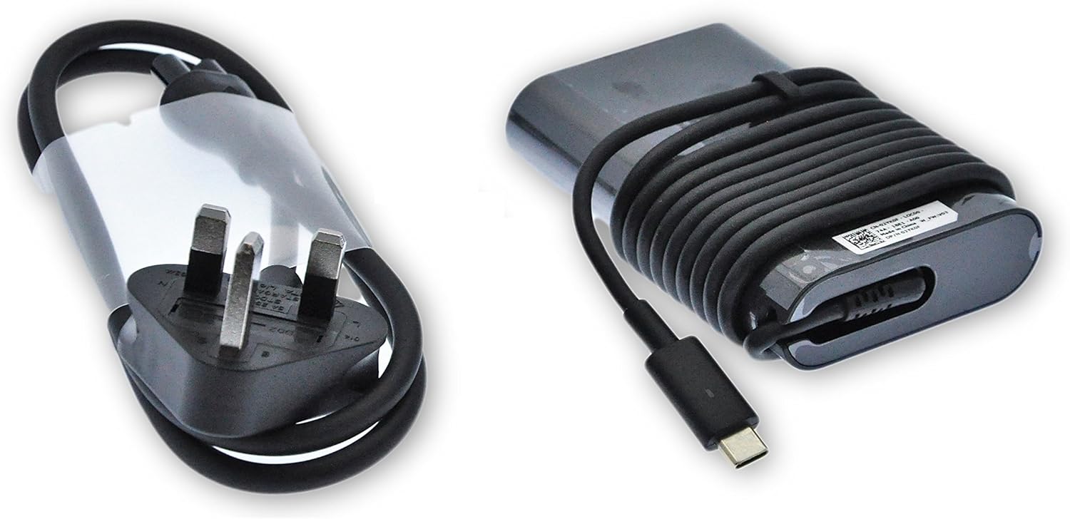 Dell Latitude 3400, 3500, 7200 2-In-1, 7300, 7400, 7400 2-In-1 65w USB-C Power Adapter Charger UK 450-AGOL 2YK0F