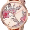 Nine West Women's Floral Dial Strap Watch