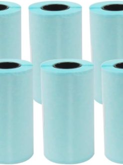 Self-adhesive thermal paper roll, 57 x 30 mm, set of 6 rolls for portable printers