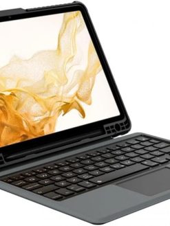 Nillkin Bumper Combo Keyboard Case Designed For Samsung Galaxy Tab S8/S8 5G, Pen Holder/Shockproof Cover/Stand/Trackpad and Removable keyboard - Black