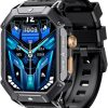 CUBOT X1 Military Smart Watch for Men 2.13" AMOLED Touch Screen 100+ Sports Mode Bluetooth Call, Waterproof Fitness Watch,Blood Oxygen,Heart Rate and Sleep Monitor Compatible with iPhone and Android