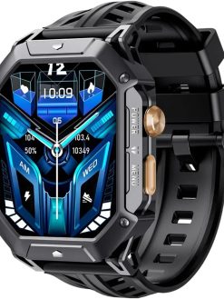 CUBOT X1 Military Smart Watch for Men 2.13" AMOLED Touch Screen 100+ Sports Mode Bluetooth Call, Waterproof Fitness Watch,Blood Oxygen,Heart Rate and Sleep Monitor Compatible with iPhone and Android