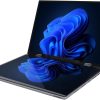 14inch Dual Screen Laptop, 2.2K HD Dual Touchscreen Notebook, 16GB 128GB SSD, Virtual Touch Keyboard, 360 Degree Flip and Fold, for Pro (UK Plug)