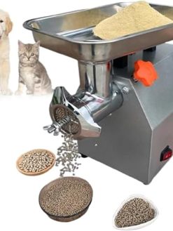 900W Electric Animals Feed Food Pellet Machine, Animal Feed Pellet Machine with Enlarged Tray, Feed Granulator Machine Birds Fishing Cat Food Maker Feed Pellet Mill for Cats Dogs Birds(7mm)