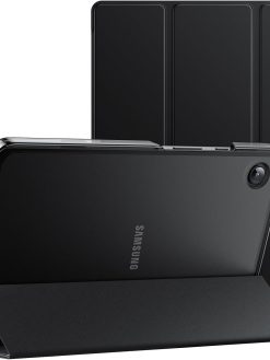 JETech Case for Samsung Galaxy Tab A9 8.7-Inch 2023, Slim Translucent Back Tri-Fold Folio Stand Protective Tablet Cover (Black)