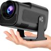 ZDSSY HY320 Mini Projetor PORTIL - 5G Wifi 6, Bluetooth 5.0 and Android 11, Suporte 4K and 1080P Full HD, 12,000 Lumens, Projetor Led com 4D/4P and Auto de Correccao, 180° Turntable, Electronic Zoom