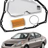 31728-3JX0A Transmission Filter Oil Pan and Gasket Kit Fits for Chevy Spark 2012-2015, Nissan Tiida 2013-2015, Sentra 2013-2018, Note 2012-2019, Versa 2012-2019, Replaces# 31728-3JX0B, 31728-3JX0C