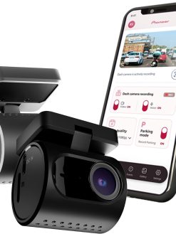 Pioneer Car Dash Camera VREC-H120SC | Super Compact Design | App Support |1296p Resolution | Wide Field of View | Wi-Fi |G-sensor | Emergency Recording | microSD Card support Upto 128GB