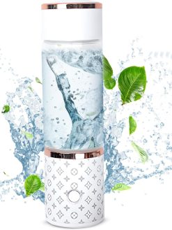 NALACAL Premium Hydrogen Water Bottle Generator, 3-in-1 USB Powered Machine with 1500-2000ppb – SPE & PEM Technology, 5 Light Modes, Ideal for Office, Home, Sports, Travel, and Gifts