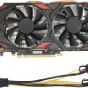 Sorandy 580 Graphics Card 8GB GDDR5 256 Bit, Dual Cooling Fans PCI Express 3.0 Gaming Graphics Card Slot, With DP HDMI DVI D Output Ports HD 60HZ Output 4K Resolution for Home