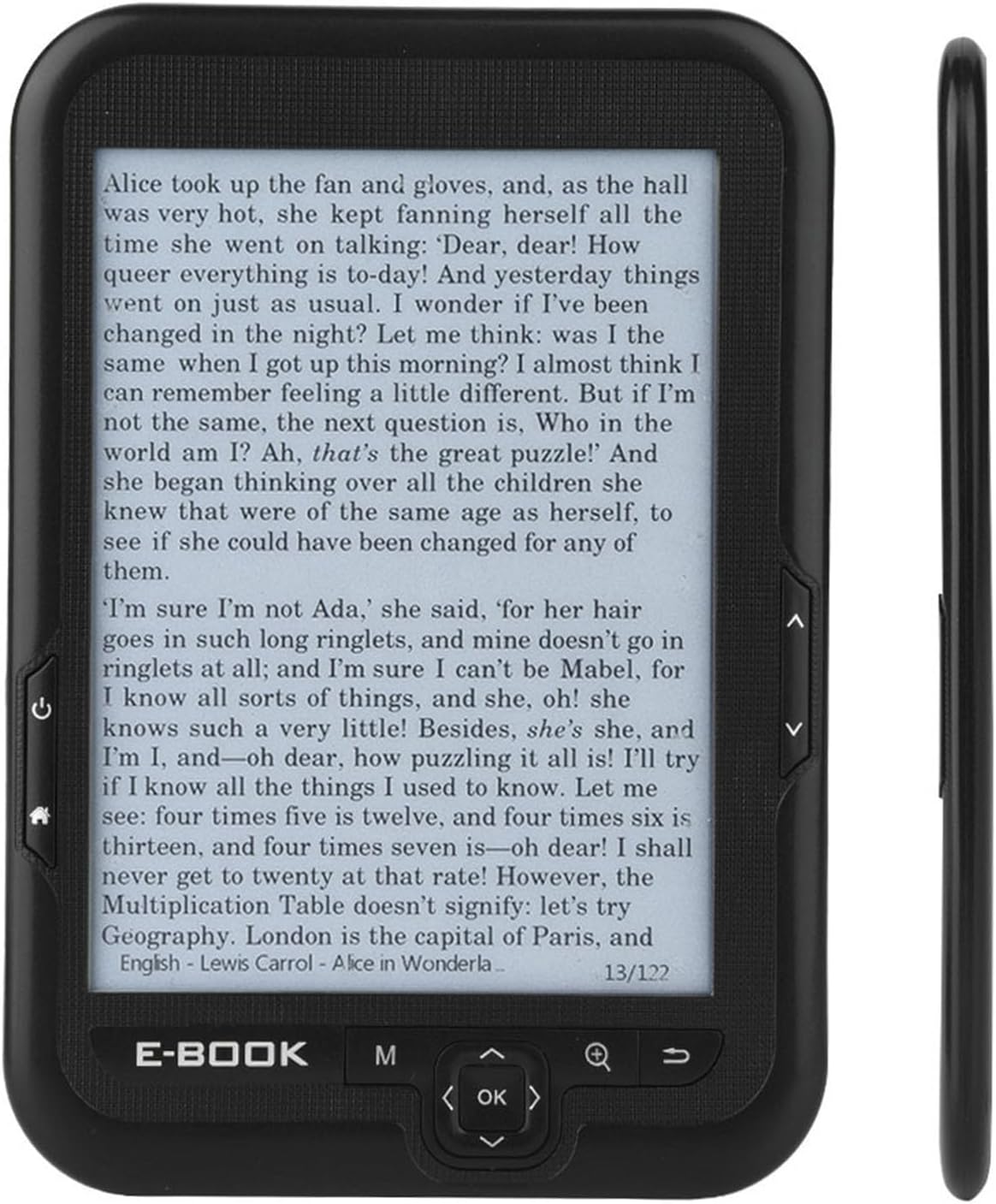 EReader | 6 Ink Screen E‑BOOK Reader | 6 Inch E‑reader 1024 X 768 Resolution Display 300DPI Blue Cover | 16GB 8GB 4GB | FM Radio Function | Recording Function (8G)