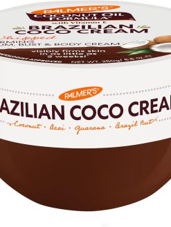 Palmer's Coconut Oil Formula Brazilian Coco Cream with Vitamin E, 8.8 Fl Oz, Whipped Bum, Bust & Body Cream, Helps with Skin Tightening & Firming