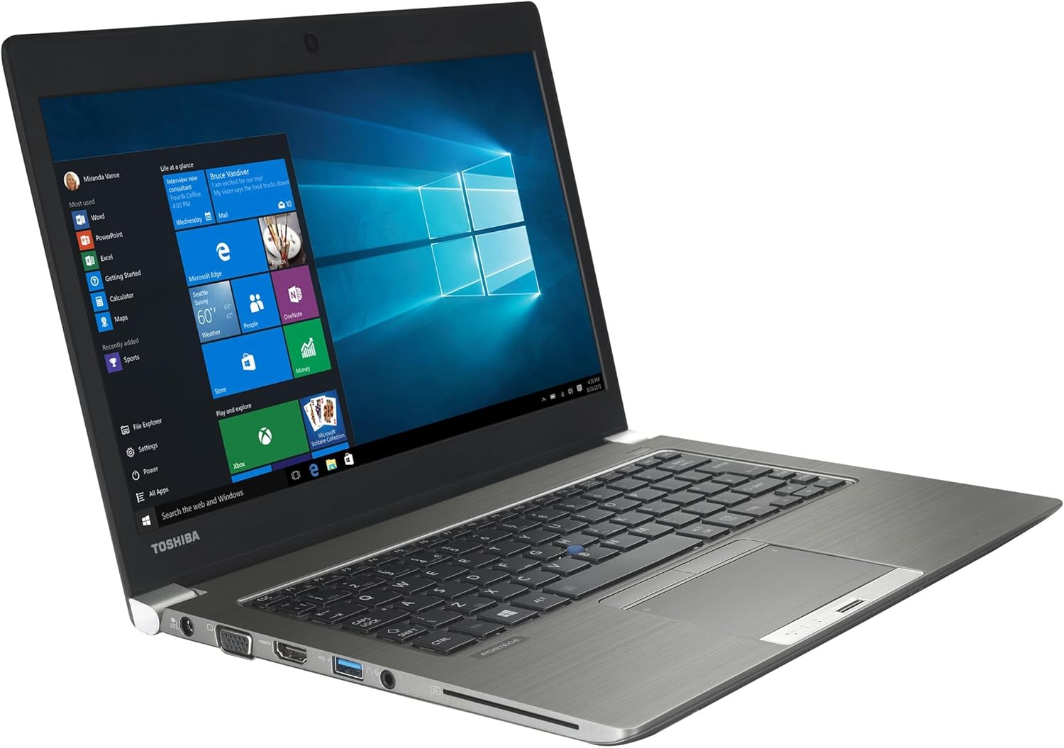 Toshiba Portege Z30-C Renewed Business Laptop PC. | intel® Dual-Core™ i5-6300U Up to 3.00 GHz. CPU | 8GB RAM | 256GB SSD | 13.3" Non-Touch Display | Windows | (Renewed)
