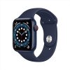 Apple Watch Series 6 GPS + Cellular, 44mm Blue Aluminium Case with Deep Navy Sport Band - Regular (Renewed)