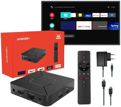 Q5 Android TV Box, 4K Smart Media Player, 2GB RAM, 8GB Storage, Allwinner H313, Voice Remote