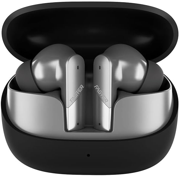 Faster Valor Earbuds Wireless Bluetooth 5.3- ANC and ENC, Wireless Earphones 4 QUAD Mics 36Hrs Playtime- Siri and Google Assistant Bluetooth Ear Buds IPX4 Touch Control 10mm Drivers (Black)
