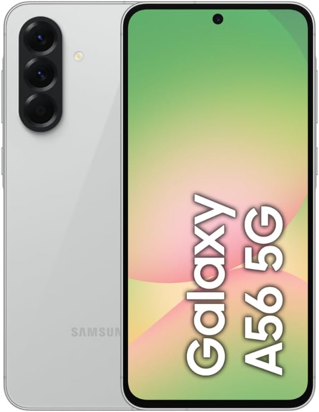 Samsung Galaxy A56 5G, Android Smartphone, 256GB Storage, 8GB RAM, Awesome Lightgray, 6x OS Upgrades, Large Display, Long Battery Life (UAE Version)