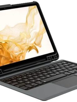 Nillkin Bumper Combo Keyboard Case Designed For Samsung Galaxy Tab S8 Plus/S7 Plus/S7 FE, Pen Holder/Shockproof Cover/Stand/Trackpad and Removable keyboard - Black