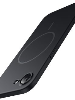 JETech Magnetic Slim Case for iPhone 16e 6.1-Inch 2025 Compatible with MagSafe, Camera Lens Full Protection, Ultra-Thin Lightweight Matte Finish Minimalist Phone Cover (Black)