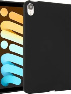 Soft Silicone Case Compatible with Ipad mini 6 / ipad mini 7 (8.3″),Slim Fit Lightweight Matte TPU Shockproof Protective Tablet Case Compatible with Ipad mini 6 / ipad mini 7 Black