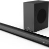 Faster Theater Pro T2000W Sound Bar Speaker-2.1CH Wireless Subwoofer Soundbar Dolby Audio Digital Plus- 5.0 Bluetooth Speaker 160W Audio Output- Home Theater Portable Speaker TV-ARC, PC, USB, AUX, OPT