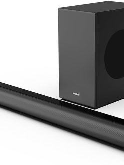 Faster Theater Pro T2000W Sound Bar Speaker-2.1CH Wireless Subwoofer Soundbar Dolby Audio Digital Plus- 5.0 Bluetooth Speaker 160W Audio Output- Home Theater Portable Speaker TV-ARC, PC, USB, AUX, OPT