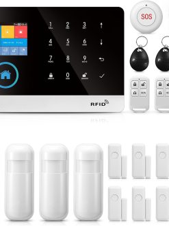 PGST WiFi+GSM/4G Home Smart Alarm Security System,DIY Wireless Burglar Alert System,Motion Detector,Remote Controls,Door Sensor,APP Control,NO Monthly Fees, Work with Alexa and Google (PG-103-4G-E)