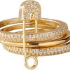 Gold Stackable Rings for Women Non Tarnish Ring Set Dainty 14k Gold Plated Cz Cubic Zirconia Wedding Rings Thumb Ring Set Stacking Pack Statement Chunky Band Rings Unique Jewelry Gift, Size 9