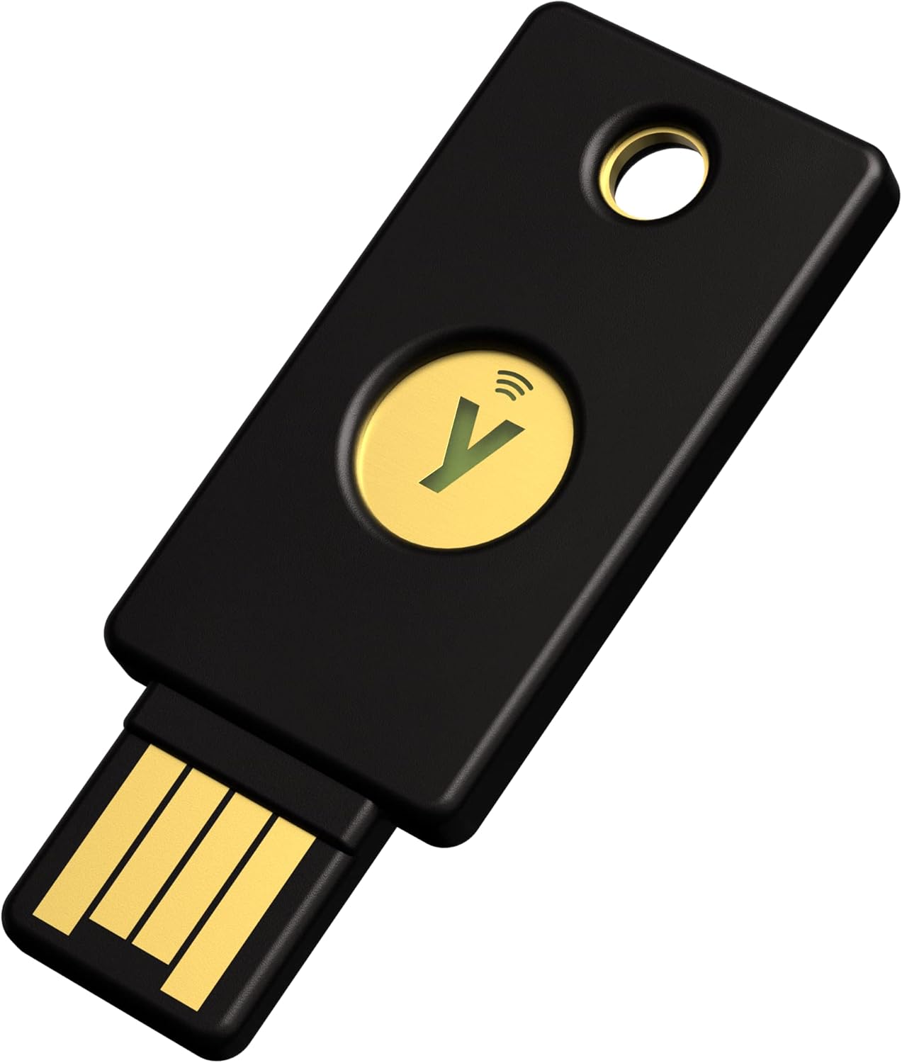 Yubico - YubiKey 5 NFC - Two Factor Authentication USB and NFC Security Key, Fits USB-A ports and Works with Supported NFC Mobile Devices - Protect Your Online Accounts with More Than a Password