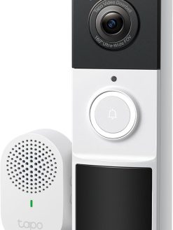 TP-Link Tapo Smart Video Doorbell Camera Wireless with Chime, 2K with Full Color Night Vison & Spotlights, No Monthly Fee, Ring Call, 160° Ultra-Wide View, Free AI Detection, Local Storage (D210)