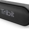 Tribit[Upgraded Version] XSound Go 16W 5.0 Bluetooth Speaker with Loud Sound & Rich Bass, 24H Playtime, IPX7 Waterproof, Wireless Stereo Pairing, Type-C, Portable Speaker for Home/Outdoor/Travel Black