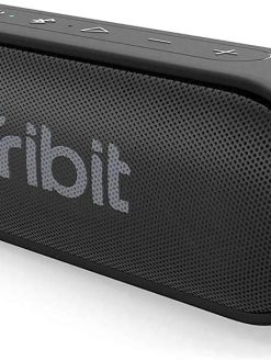 Tribit[Upgraded Version] XSound Go 16W 5.0 Bluetooth Speaker with Loud Sound & Rich Bass, 24H Playtime, IPX7 Waterproof, Wireless Stereo Pairing, Type-C, Portable Speaker for Home/Outdoor/Travel Black