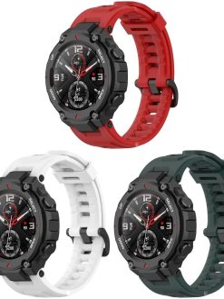 Compatible with Amazfit T-Rex Replacement Bands, Gransho Watch Soft Silicone Strap Wristbands Sports Strap Bracelet NO241017