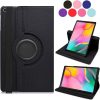 ELTERAZONE Case Compatible with [Rotating] Samsung Galaxy Tab S8 Plus 2022 / S7 FE 2021 / S7 Plus 2020 12.4 inch, 360 Degree Stand [Auto Sleep/Wake] Folio Leather Smart Tablet Cover (Black)