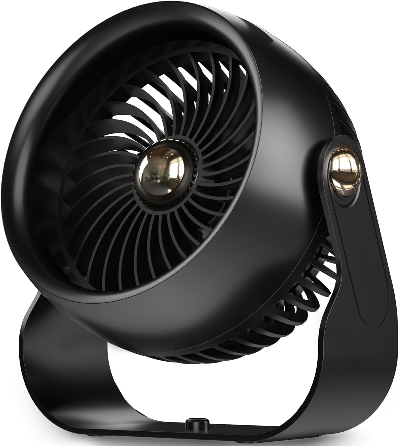 Desk Fan, 6 Inch Quiet Air Circulator Fan, 4 Speeds with Strong Airflow, 270° Rotate Portable Fan For Bedroom Home Office Desktop Travel