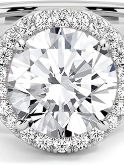 SARAOONT Adjustable Silver Ring for Women – Elegant Solitaire Cubic Zirconia with Floral Design, Sparkling Crystal Detail, Perfect for Any Occasion, Comes with Gift Box