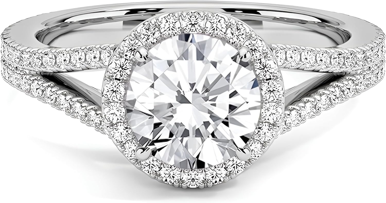 SARAOONT Adjustable Silver Ring for Women – Elegant Solitaire Cubic Zirconia with Floral Design, Sparkling Crystal Detail, Perfect for Any Occasion, Comes with Gift Box