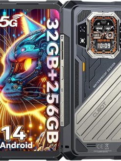 CUBOT King Kong X Rugged Smartphone 5G - 32GB+256GB Cell Phone, 10200mAh(33W) Battery, 6.58" FHD+1.85" Dual Display Rugged Phone Unlocked, 100MP Camera, 5G Dual SIM Android 14 Phones, NFC/GPS/OTG