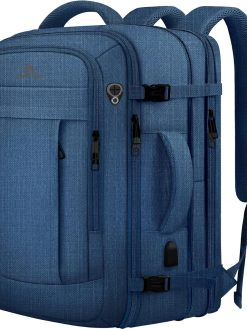 AREYTECO Travel Laptop Backpack, 50L 55L Expandable Extra Large Travel Laotop Carry On Backpack, Travel Backpack