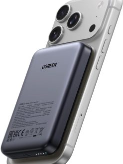 UGREEN Magsafe Power Bank 10000mAh, Wireless Portable Charger Fast Charging, Mobile Phone PD 20W Wired Charging for Samsung S25U, iPhone Magsafe Charger Battery Pack for iPhone 17-12 Series Black