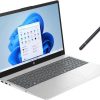 HP 15.6" Touch-Screen Laptop |Intel Core i3-1315U Processor| Intel UHD Graphics |Webcam |Copilot|Silver| 8GB RAM | 256GB SSD |Windows 11 Home |Bundle with Stylus Pen