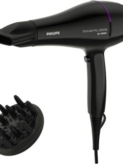 Philips Advanced Drycare Pro Hairdryer, 2200 W, Black, BHD274/03, 2 Years Warranty