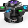 180 W Moving Head LED RGBW Party Light LED Spotlight Stage Light dmx512 Sound Activated Light Effect with 6 Light Arms for DJ Bar Birthday Disco Wedding Headlight