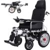 Foldable Heavy Duty Electric Wheelchair with Headrest Adjustable Backrest And Pedal,Joystick, Drive with Electric Power Or Use As Manual Wheelchair,Black