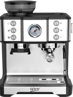 Wtrtr Barista Express Espresso Machine, Bean to Cup Coffee Machine with Milk Frother,[1 year warranty]