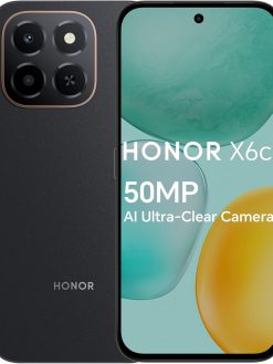 HONOR X6c Smartphone 6GB RAM 256GB ROM, 6.61" 120Hz Display, 50MP Camera, 35W Fast Charging, Dual SIM, Midnight Black – Middle East Version
