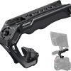 NEEWER Camera Top Handle with 3/8" Wing Screw & Locating Pins for ARRI, Nonslip Silicone Grip with 1/4" & 3/8" Threads, Cold Shoes, Compatible with SmallRig Camera Cage Accessories, CA107