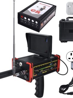 1000M Underground Metal Detector, 30M Depth Outdoor Search Detector for Silver Gold, Metal Scanner with Display Screen Detecting Tools Treasure Finder, Accurate Positioning Detection(red UK)